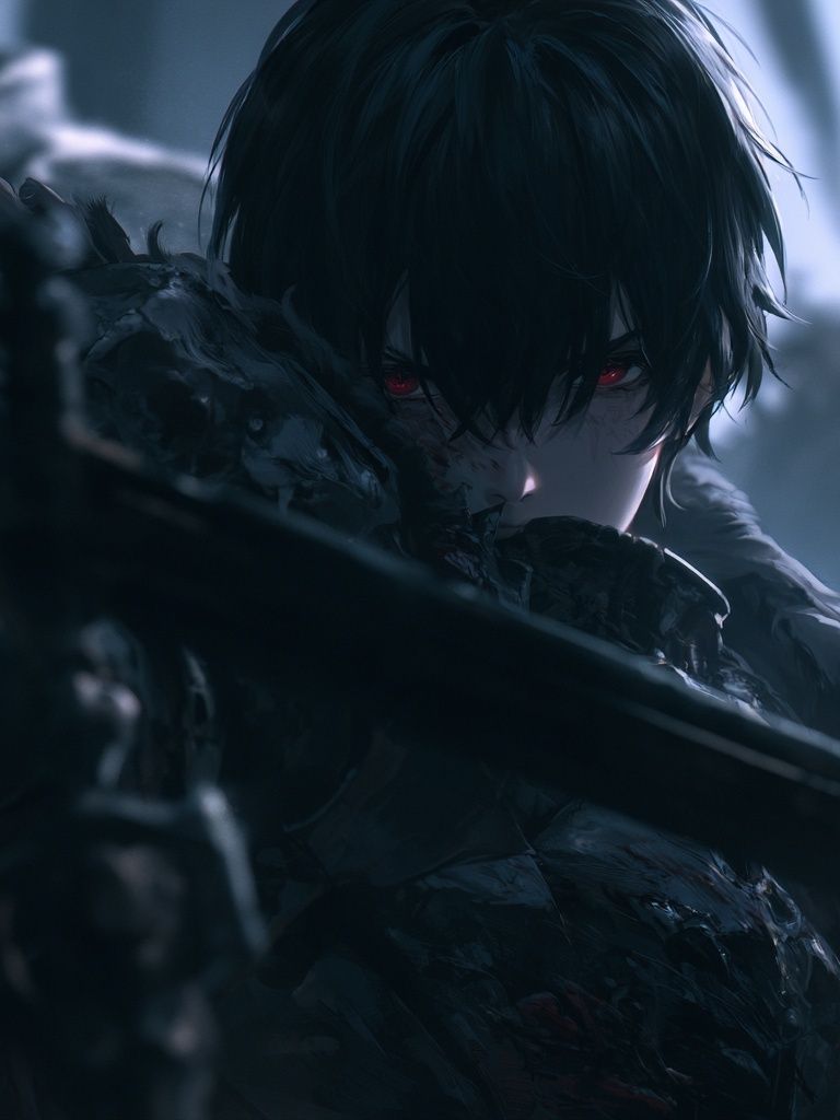Dark Anime Warrior Poster. poster — anime art