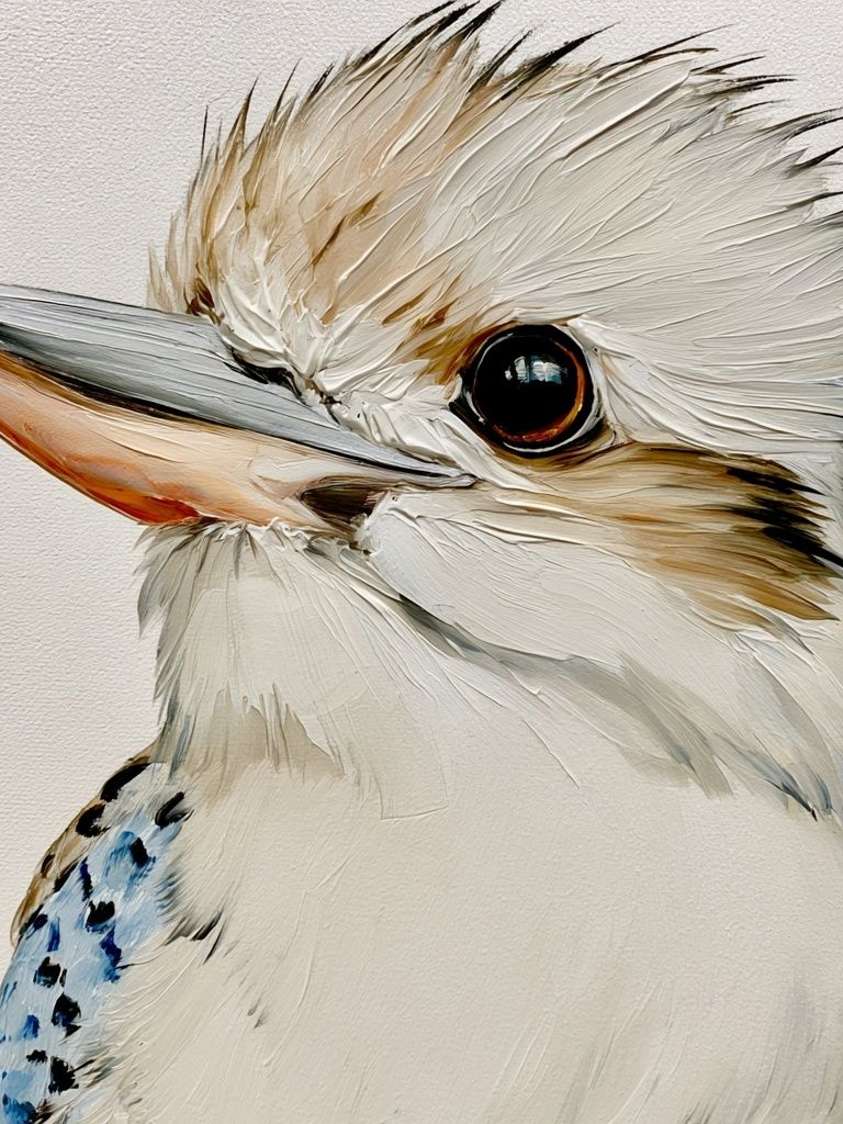 Kookaburra Portrait Illustration Poster. poster — animals art
