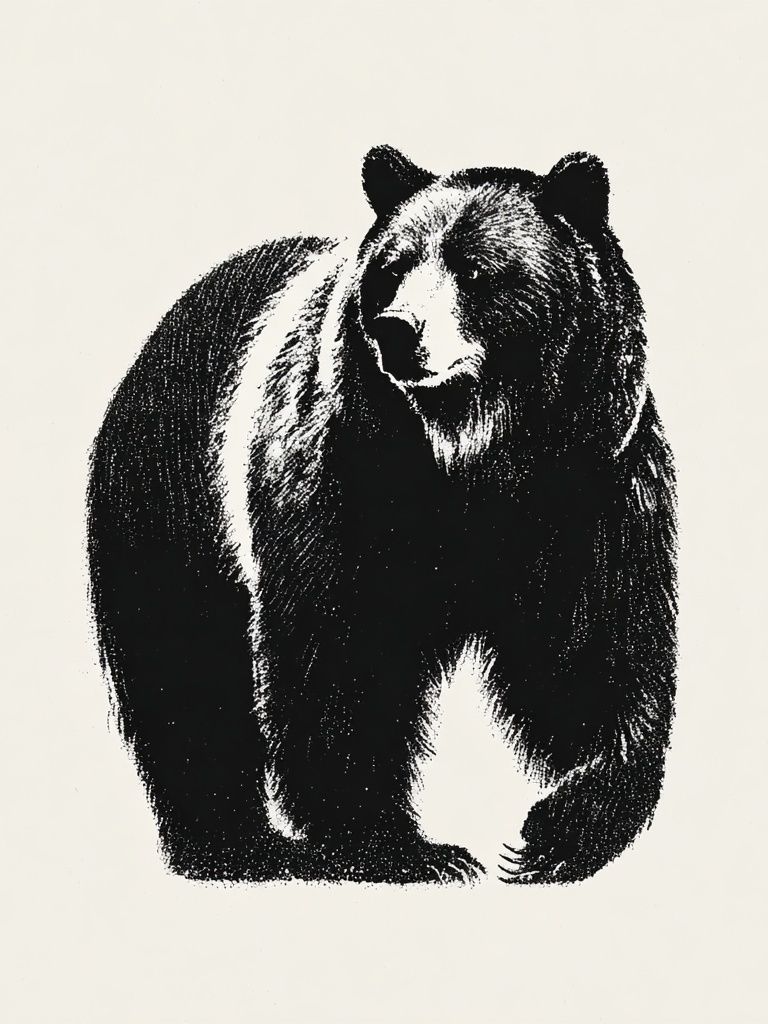 Black Bear Ink Poster. poster detail
