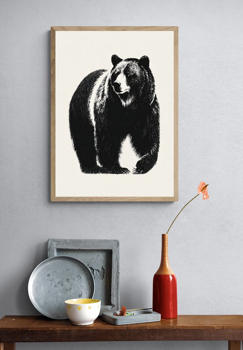Black Bear Ink Poster. — room view 3