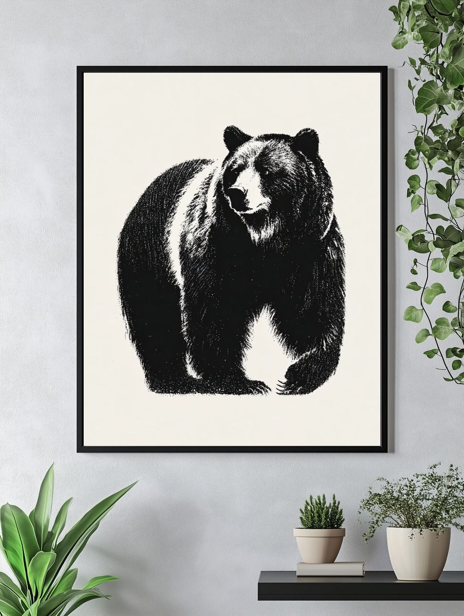 Black Bear Ink Poster. — room view 4