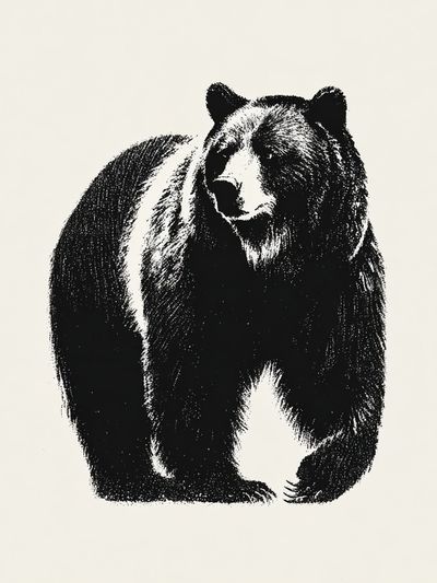 Black Bear Ink Poster. poster print