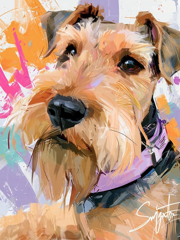 Schnauzer Color Splash Poster. poster — animals art