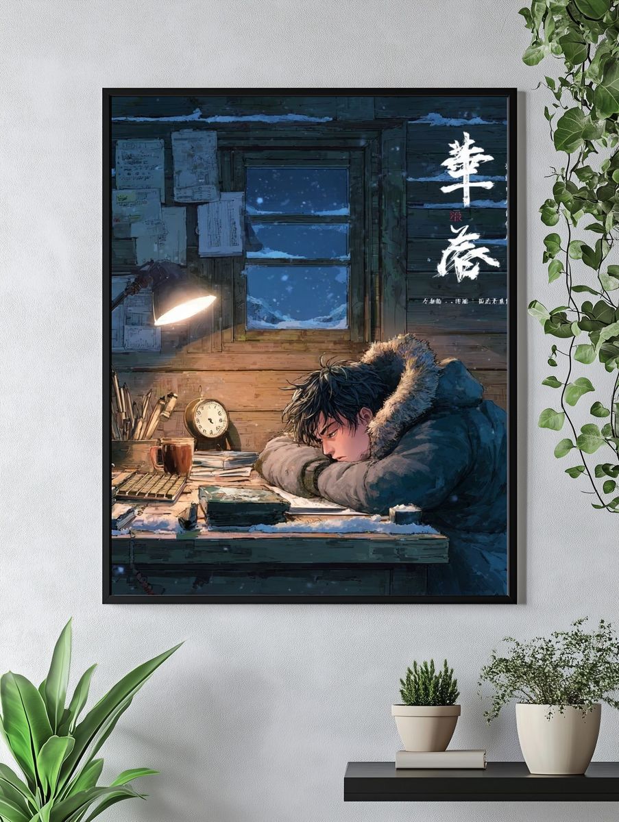 Winter Study Room Anime Poster. — room view 4