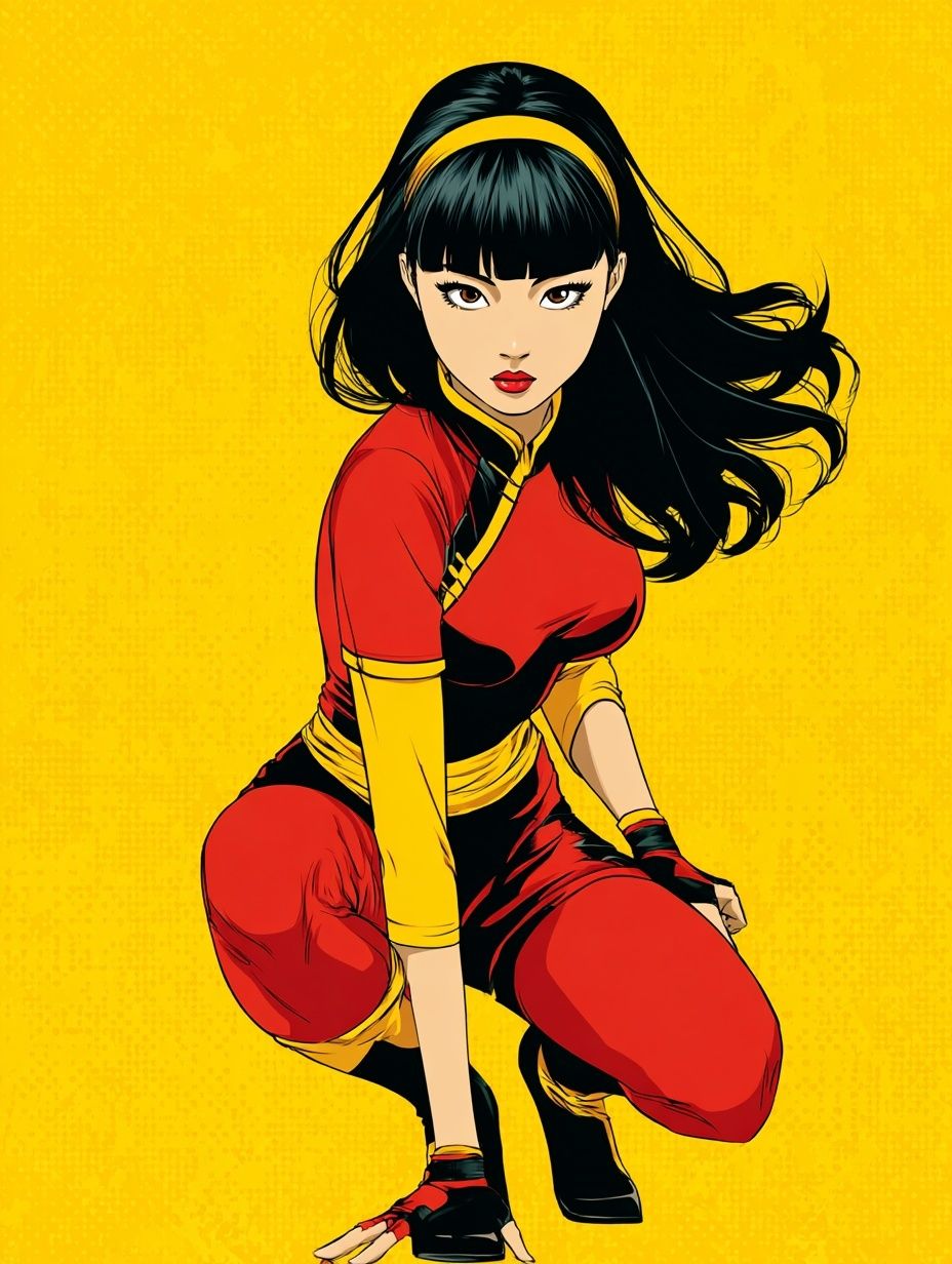 Anime Warrior Portrait Print. poster detail