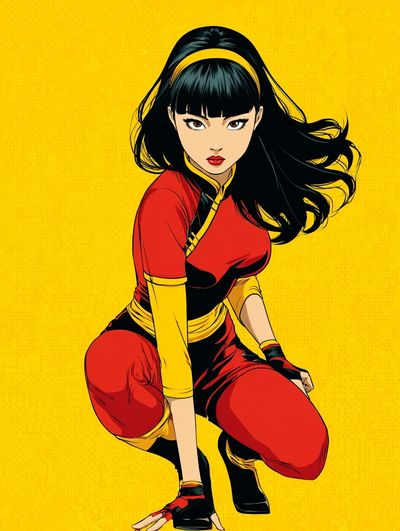 Anime Warrior Portrait Print.