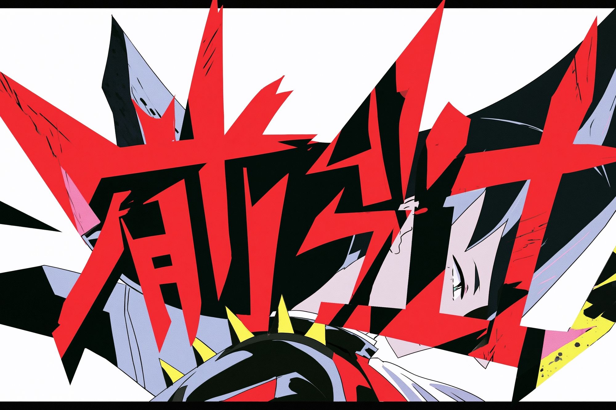 Dynamic Anime Burst Poster. poster — anime art