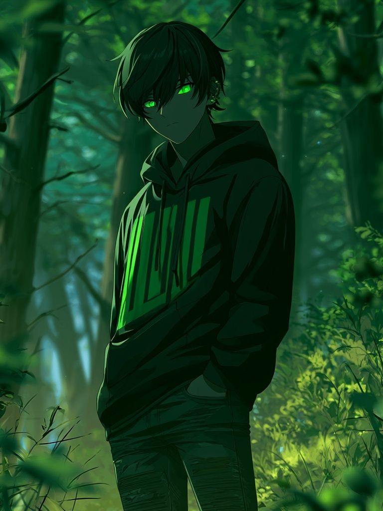 Forest Anime Boy Poster. poster — anime art
