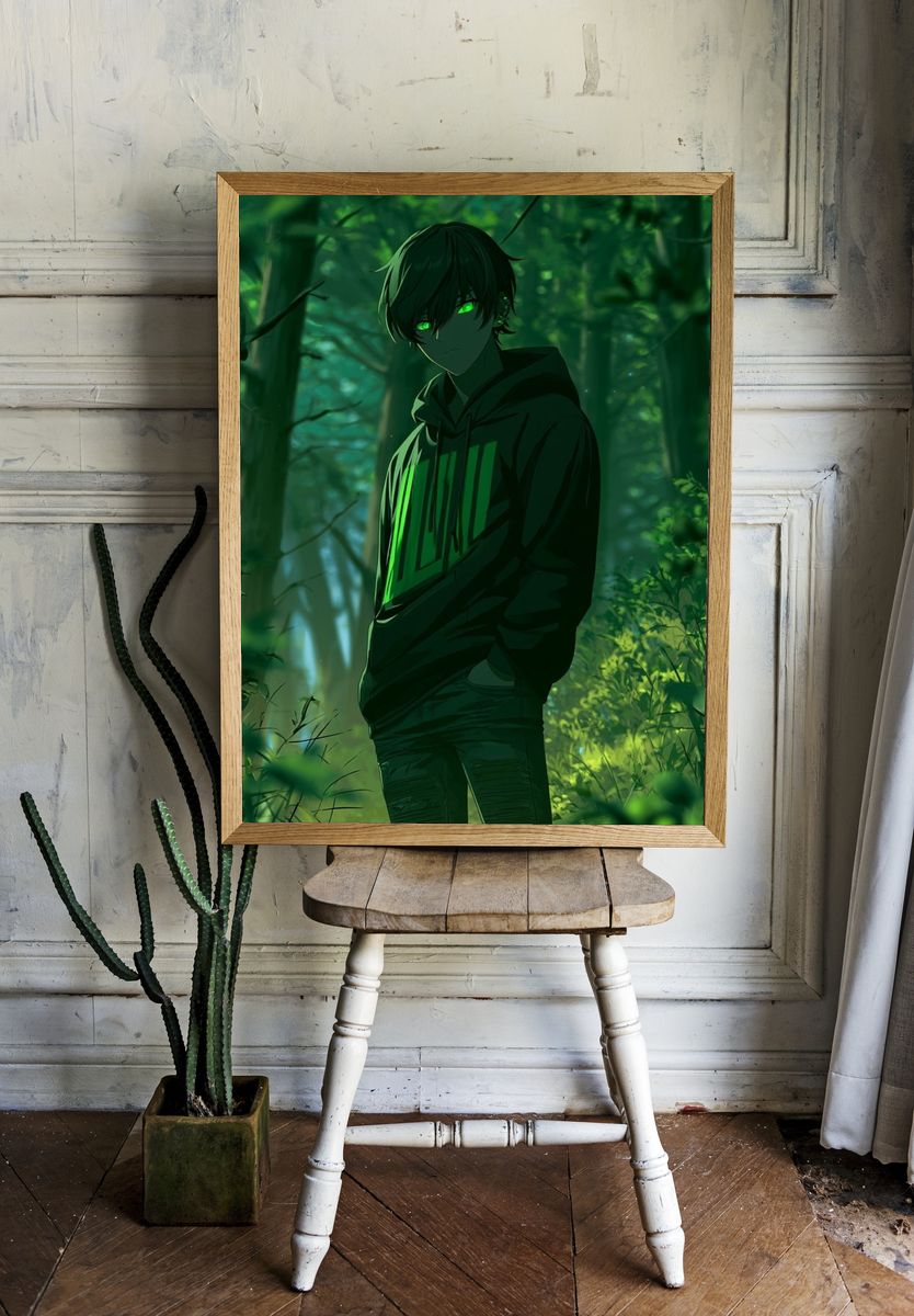 Forest Anime Boy Poster. — room view 1