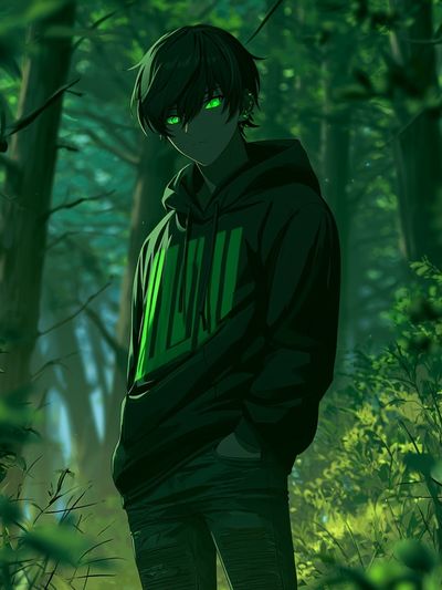 Forest Anime Boy Poster. poster