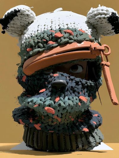 Bear Head Sculpture Poster.