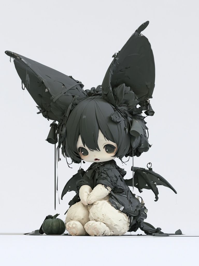 Dark Chibi Bat Girl Poster. poster — anime art