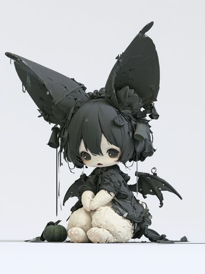 Dark Chibi Bat Girl Poster. poster
