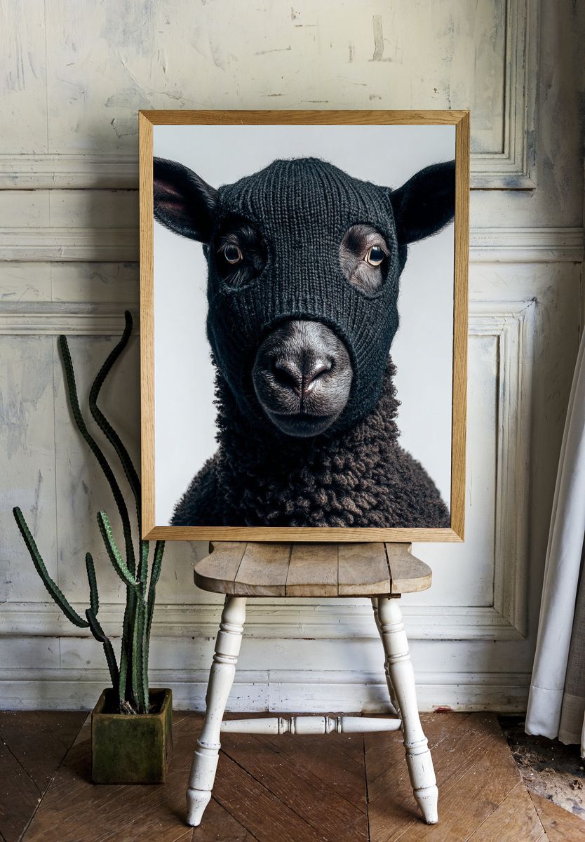 Black Sheep Portrait Print. — room view 1