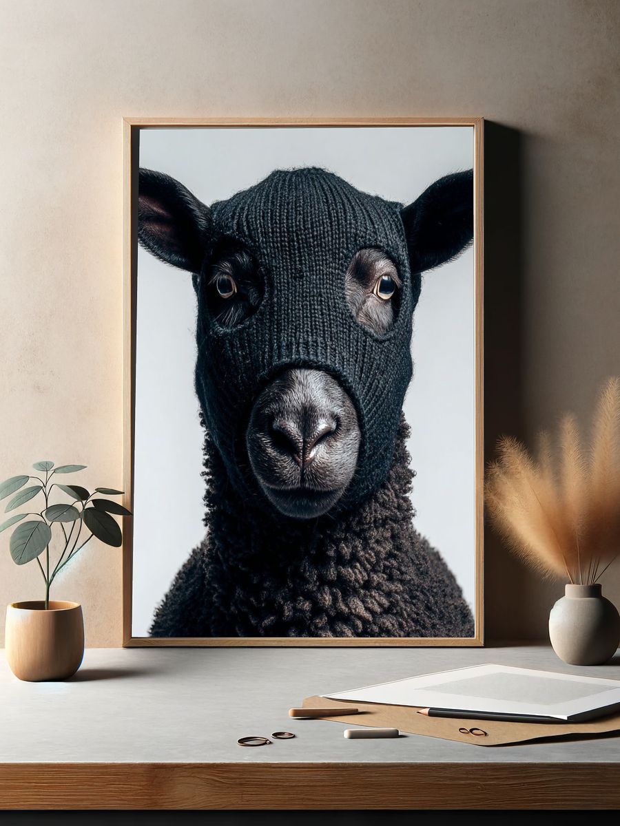 Black Sheep Portrait Print. — room view 2
