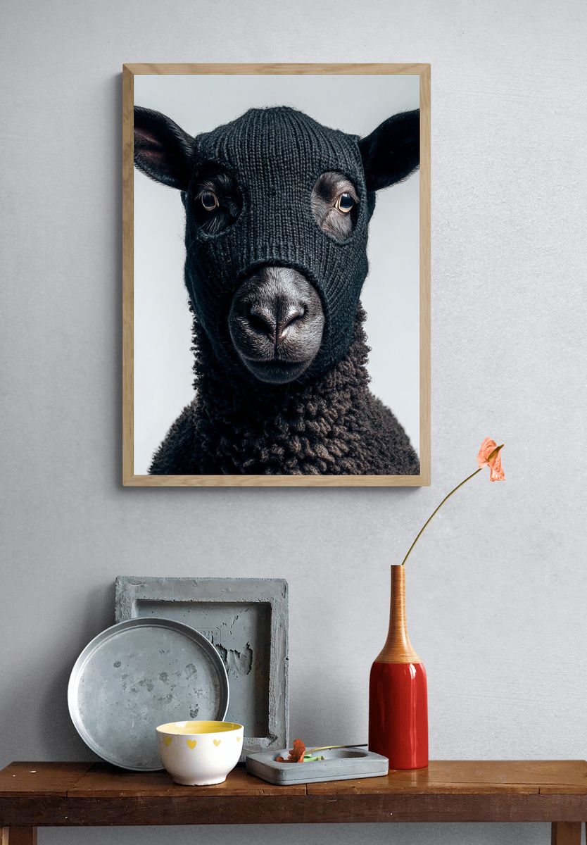 Black Sheep Portrait Print. — room view 3