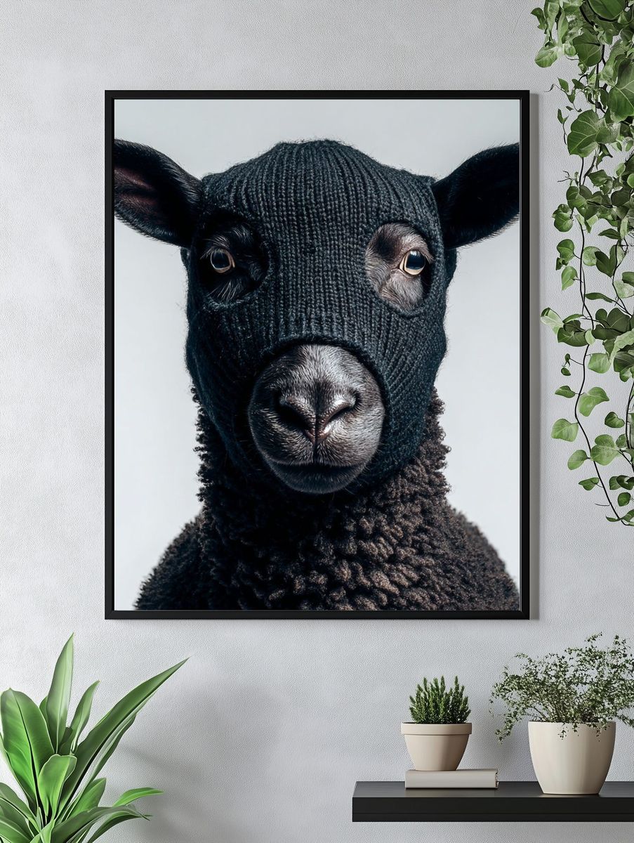 Black Sheep Portrait Print. — room view 4