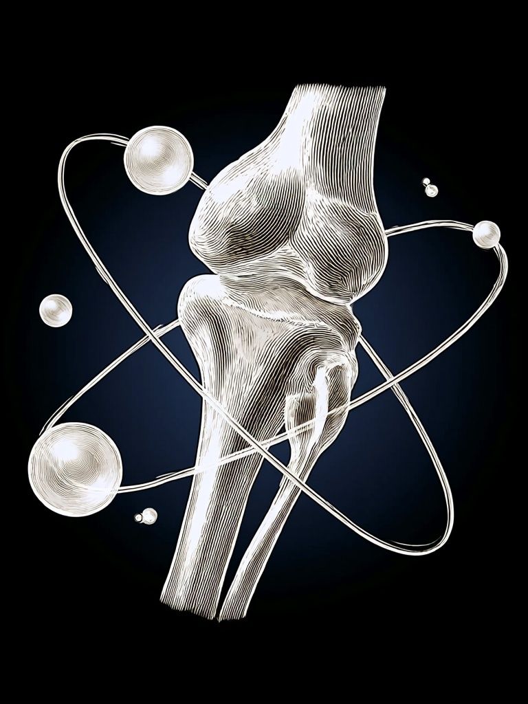 Atomic Knee Joint Illustration Poster. poster detail