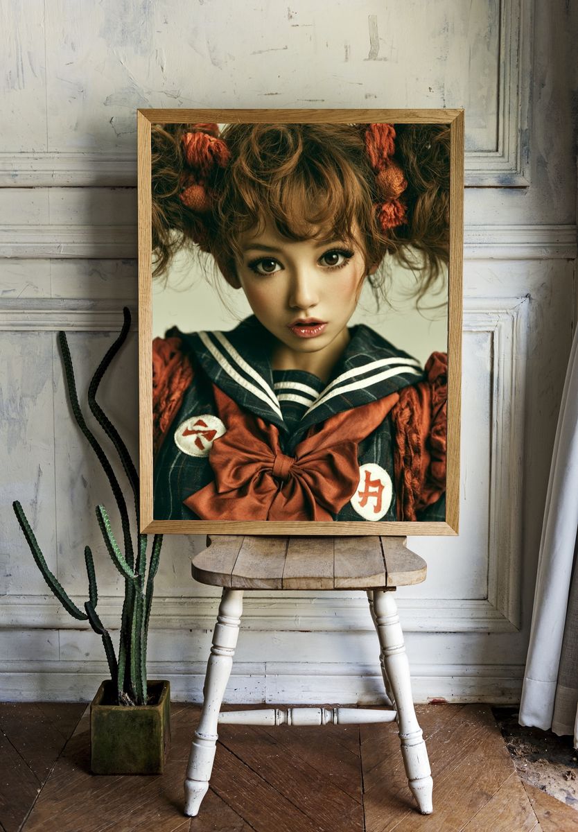 Anime Doll Portrait Poster. — room view 1
