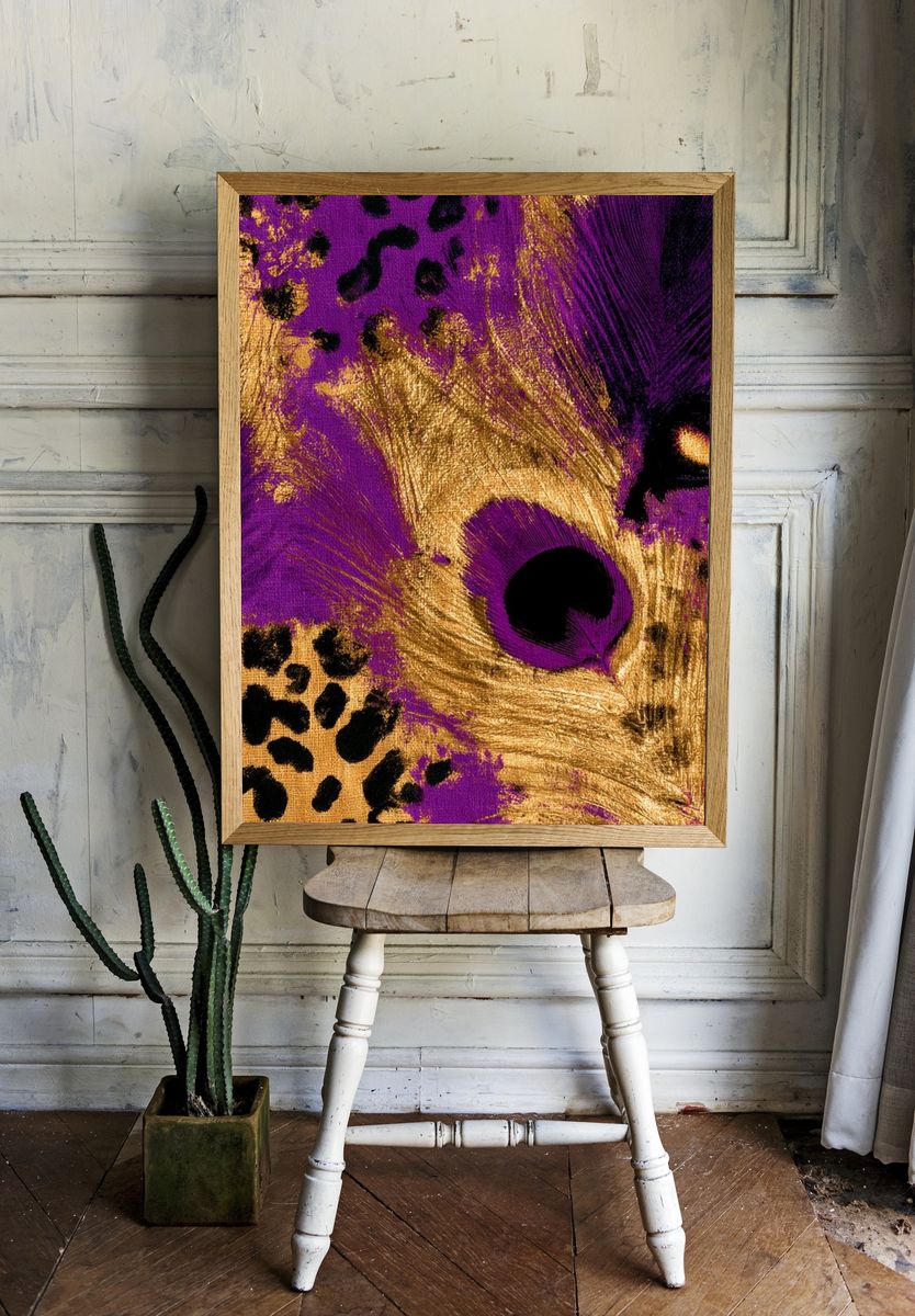 Leopard Eye Pop-Art Print. room preview
