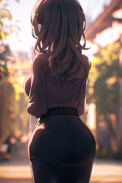 Sunlit Anime Girl Portrait Print.