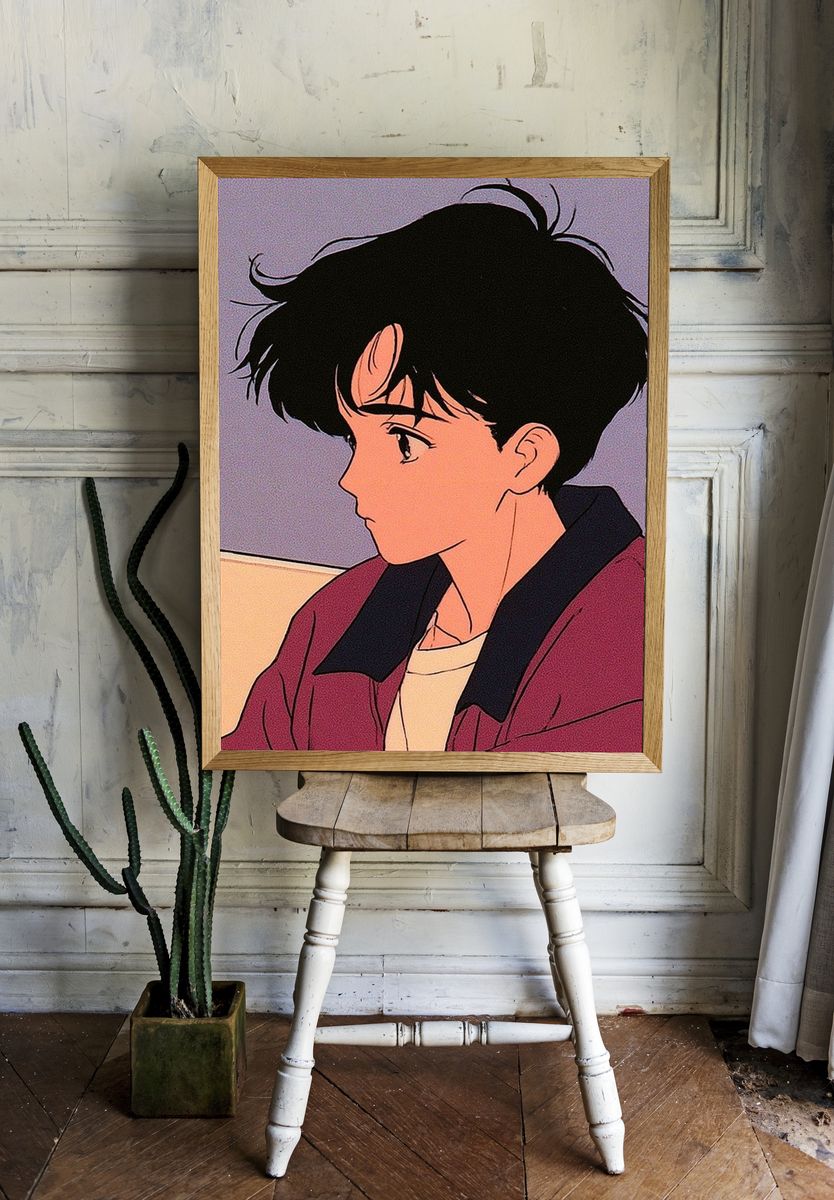 Anime Portrait Poster. room preview