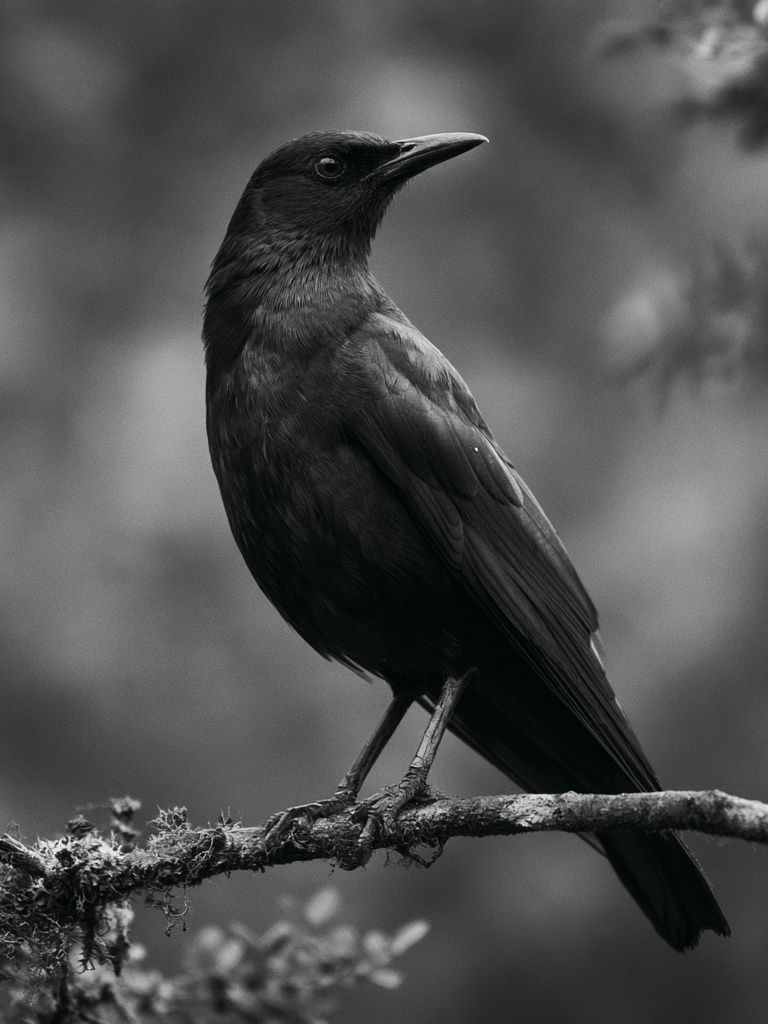 Black Bird Portrait Photography Poster. poster — animals art
