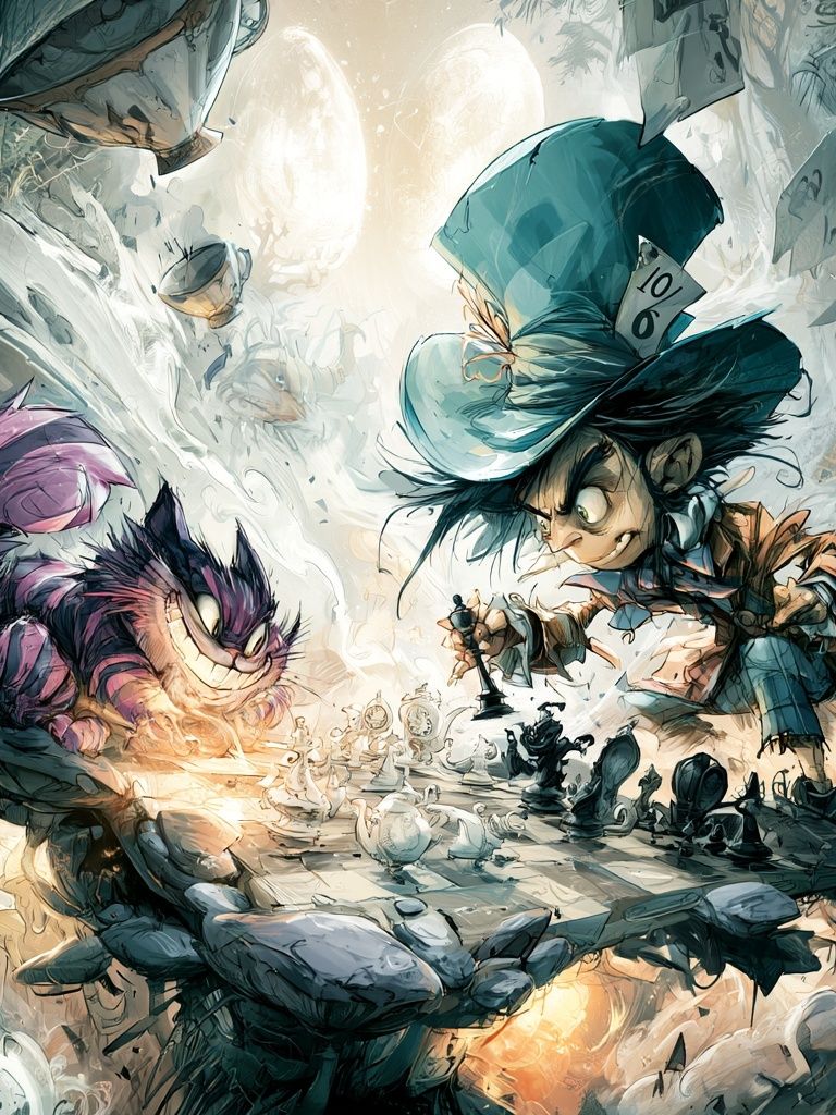 Alice in Wonderland Fantasy Poster. poster — anime art