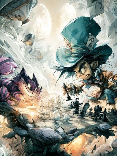 Alice in Wonderland Fantasy Poster. poster
