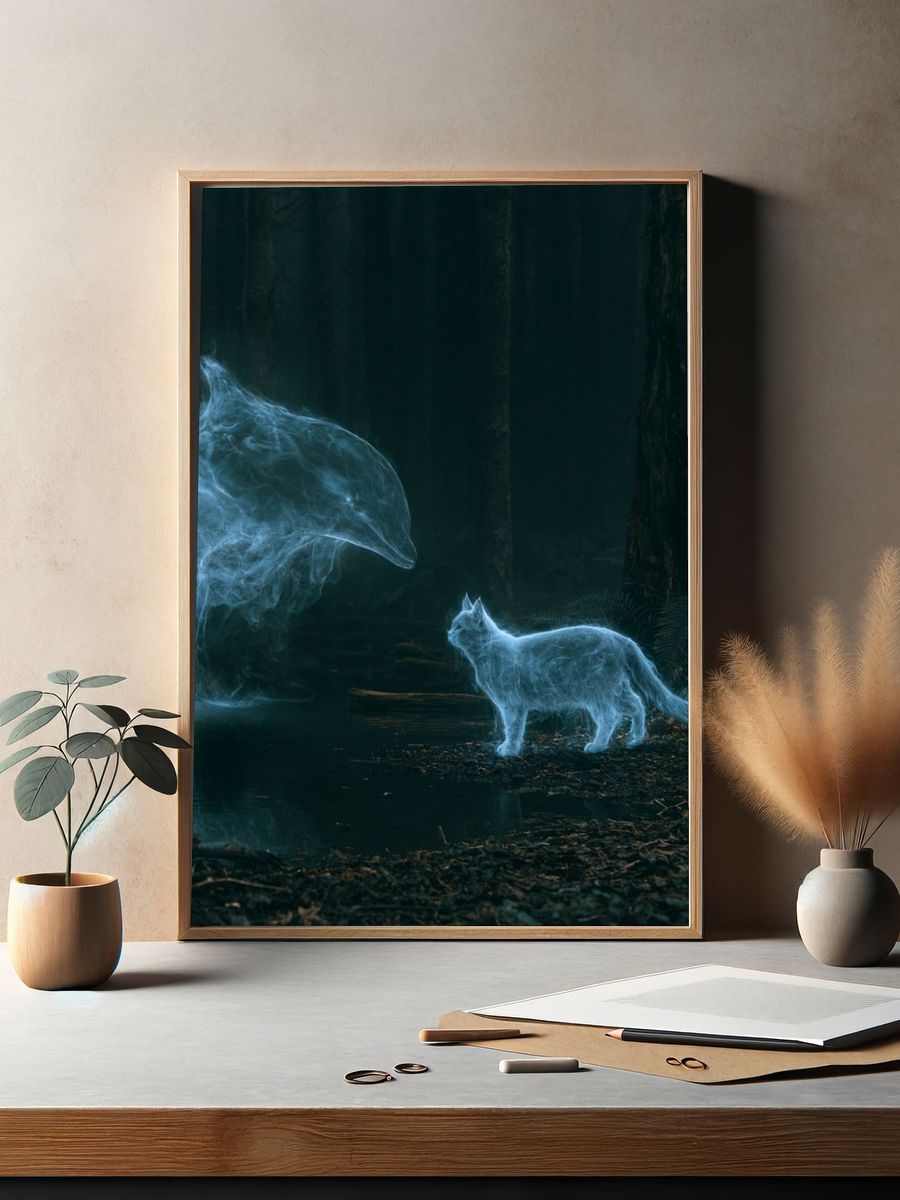Spirit Cat Forest Poster. — room view 2