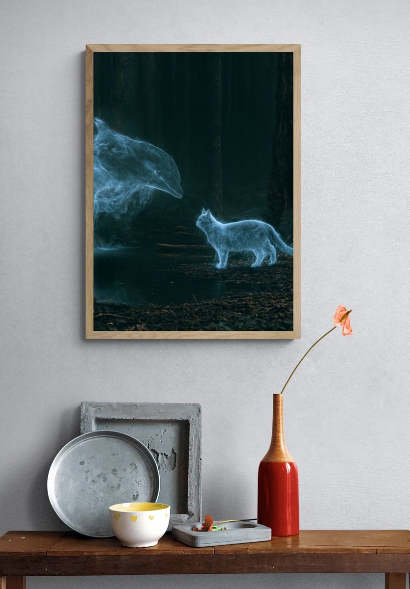 Spirit Cat Forest Poster. — room view 3