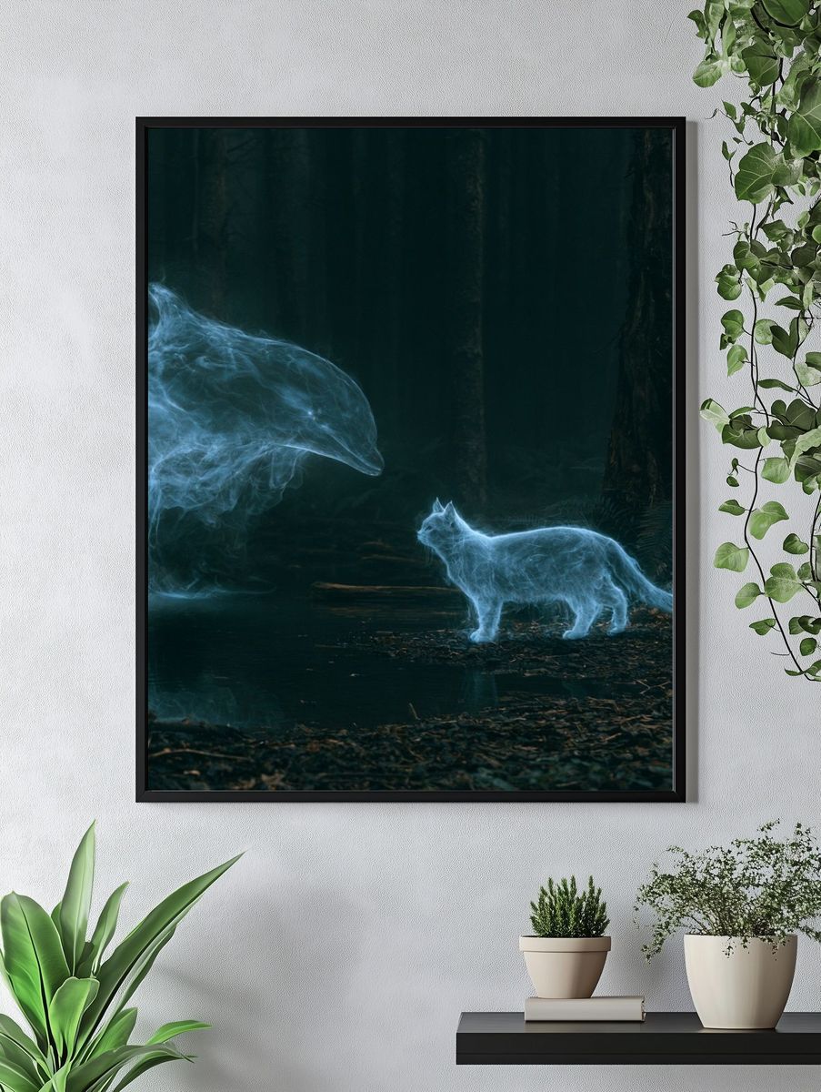 Spirit Cat Forest Poster. — room view 4