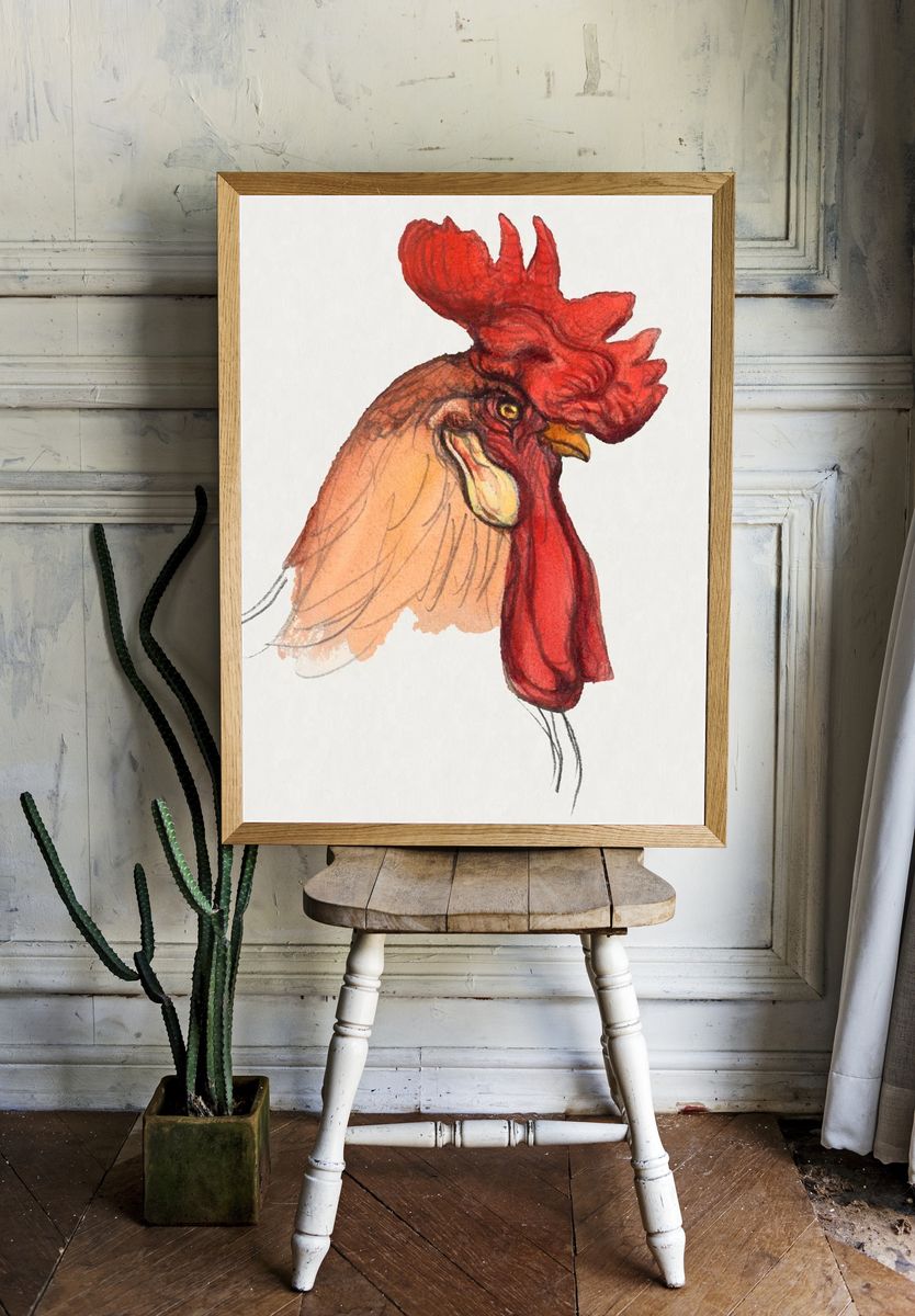 Head Rooster (ca. 1900) Samuel. — room view 1
