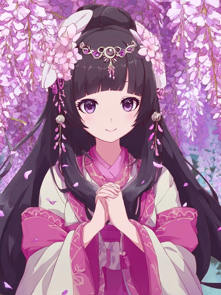 Cherry Blossom Girl Anime Print. poster — anime art