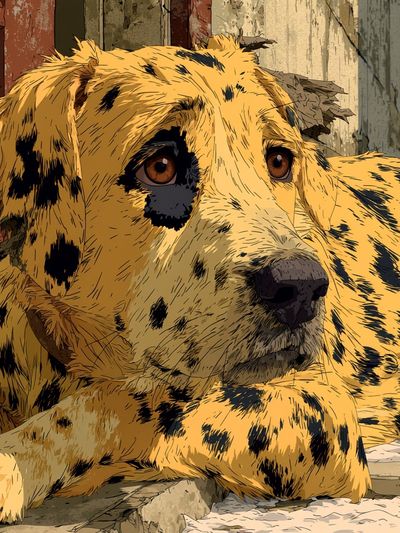 Dalmatian Portrait Illustration Poster.