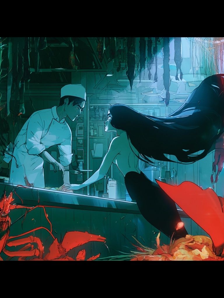 Anime Kitchen Encounter Poster. poster — anime art