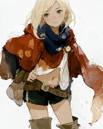 Anime Girl Watercolor Poster. poster