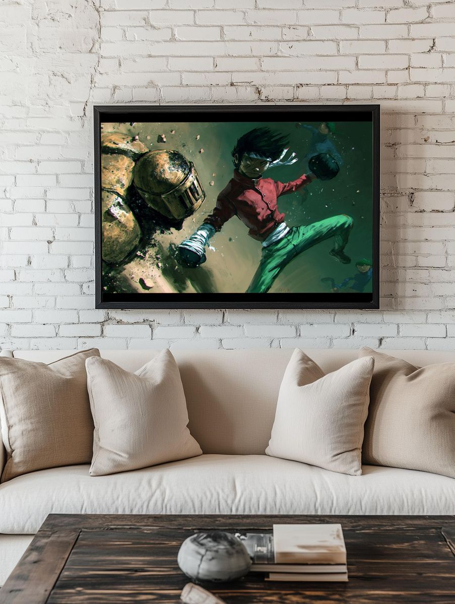 Anime Fighter Action Print. room preview