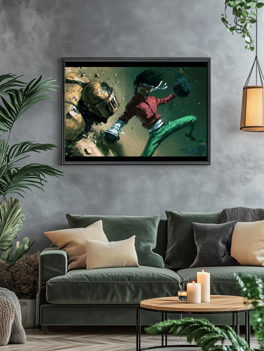 Anime Fighter Action Print. — room view 4