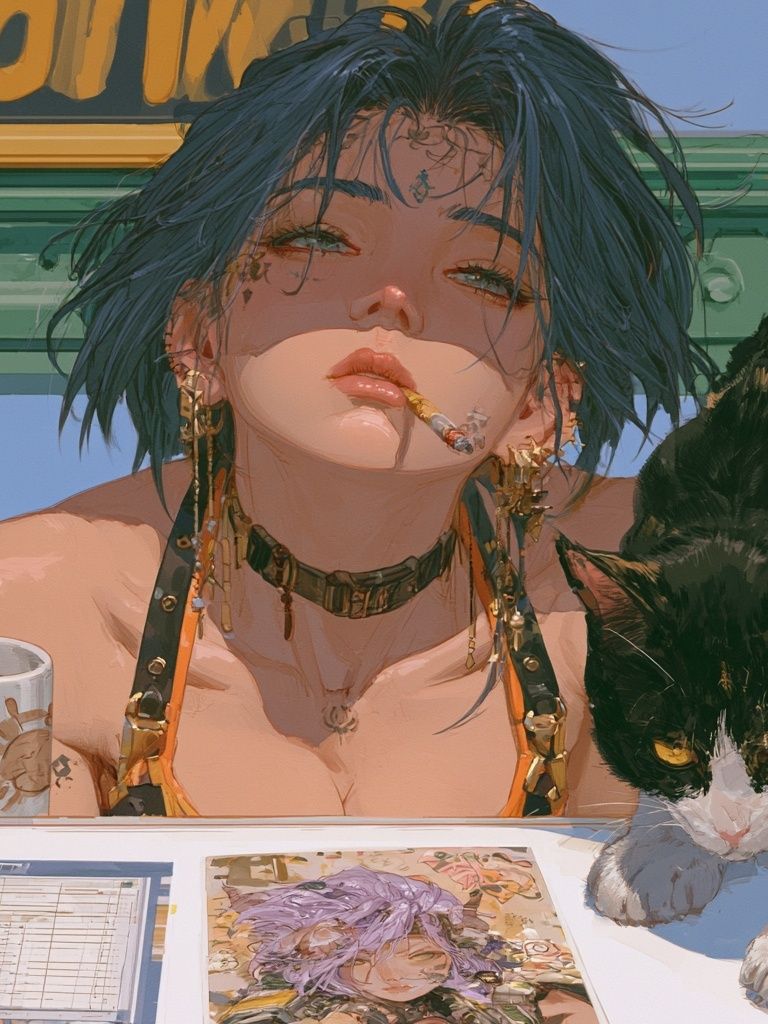 Anime Catgirl Café Poster. poster detail