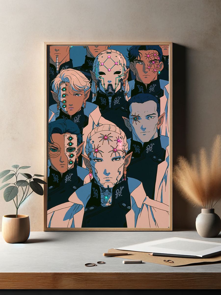 Cyber Elf Portrait Poster. — room view 2