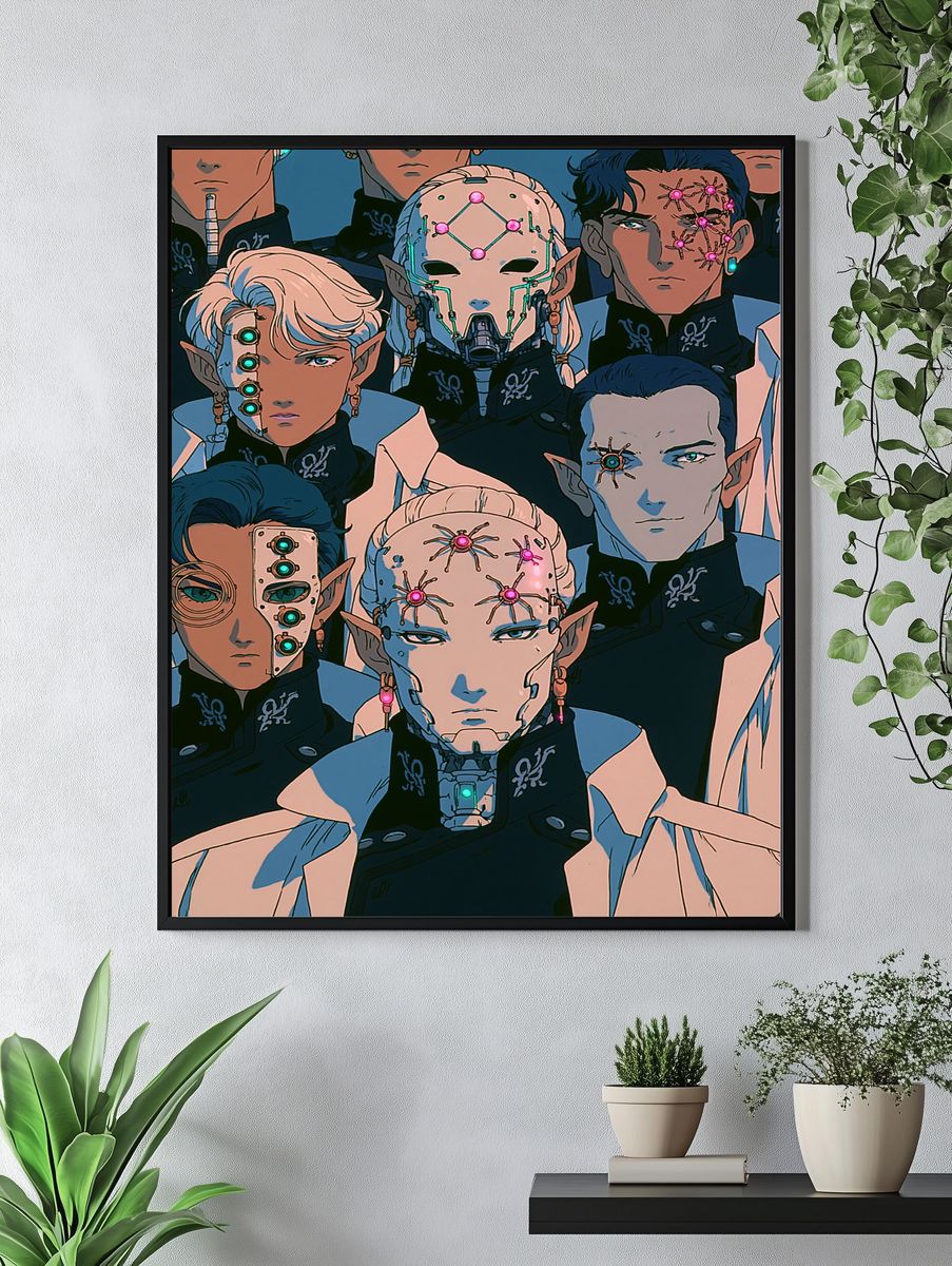 Cyber Elf Portrait Poster. — room view 4