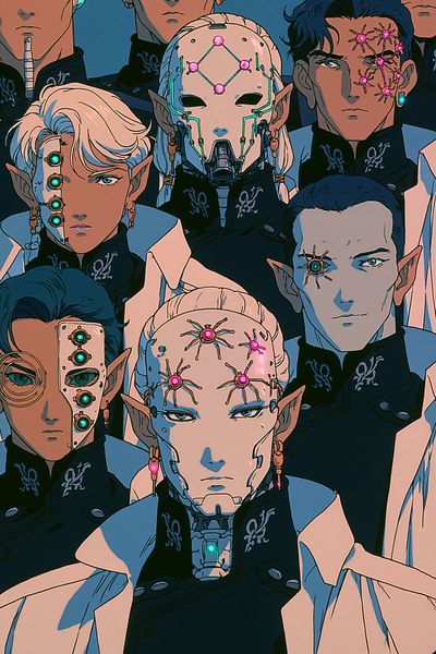 Cyber Elf Portrait Poster.