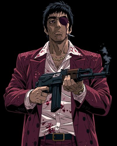 Gangster Anime Portrait Poster. poster
