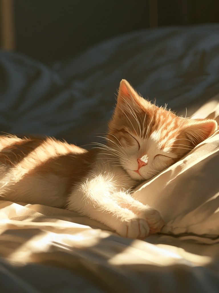 Sleeping Ginger Kitten Photography Poster. poster — animals art