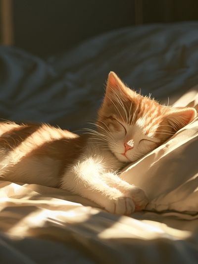 Sleeping Ginger Kitten Photography Poster.