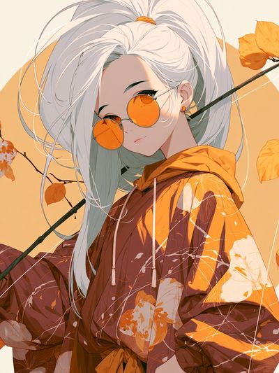 Autumn Anime Portrait Poster.