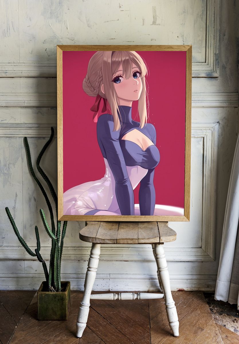 Anime Portrait Poster. room preview
