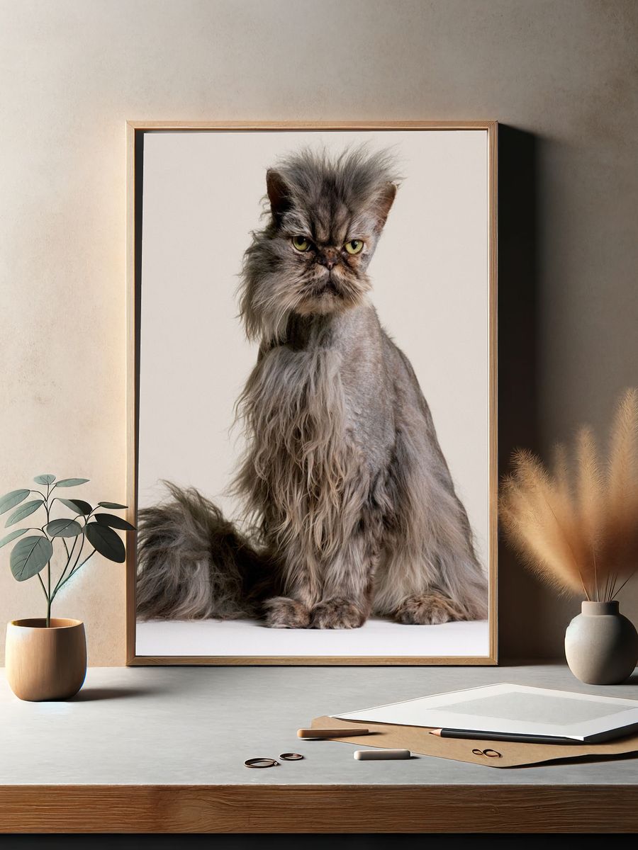 Persian Cat Portrait Poster. — room view 2