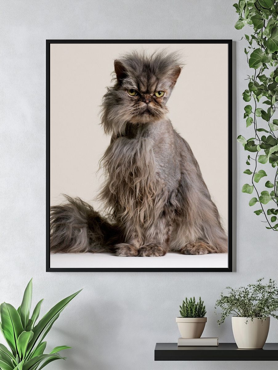 Persian Cat Portrait Poster. — room view 4